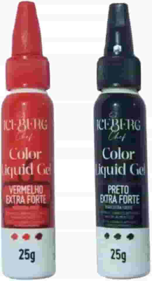 Corante Extra Forte Preto E Vermelho Iceberg 25g cada
