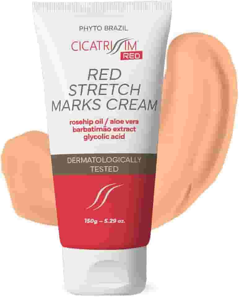 Cicatrissim Red Creme Para Estrias Vermelhas e Roxas - Suaviza Estrias, Uniformiza e Firma a Pele - Todos os Tipos de Pele - 150g