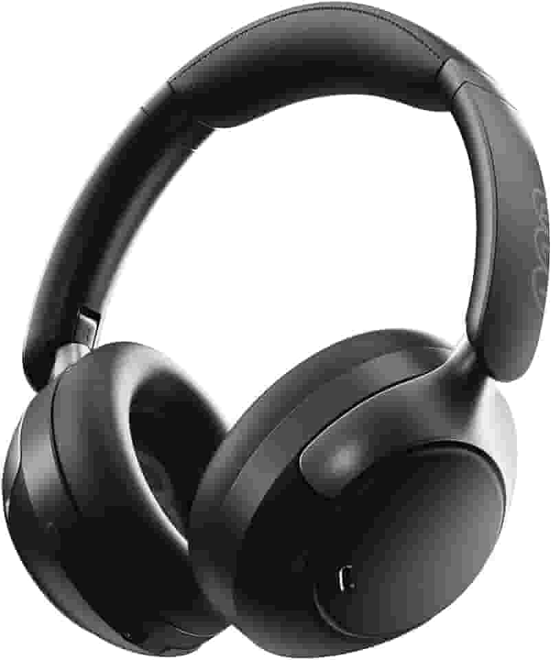 QCY H3 PRO ANC Fone de Ouvido Bluetooth, Headphone ANC Adaptáveis, Cancelamento Ativo de Ruído de 50 dB, Áudio sem fio de Alta Resolução LDAC, 55 Horas de Reprodução, Preto