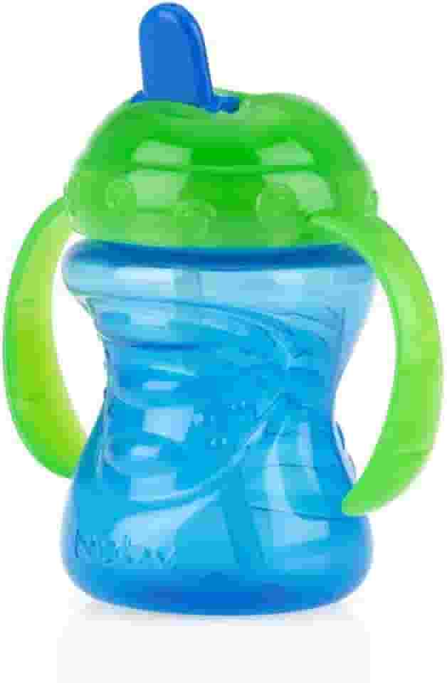 Nuby Copo com Alça e Bico Rígido Retrátil Azul
