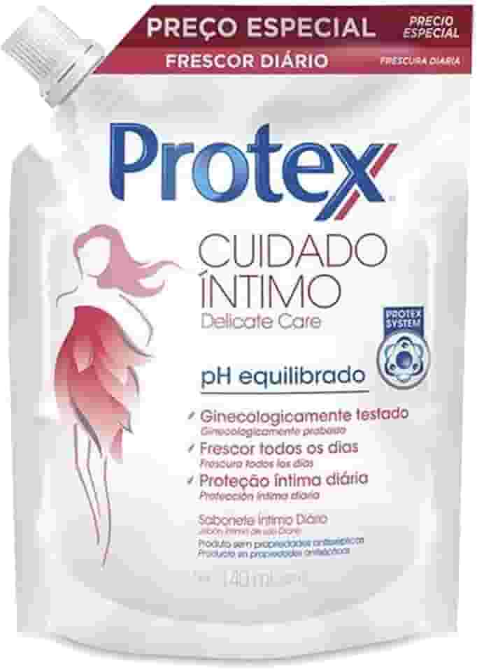 Sabonete Íntimo Líquido Protex Cuidado Íntimo Delicate Care 140ml Refil