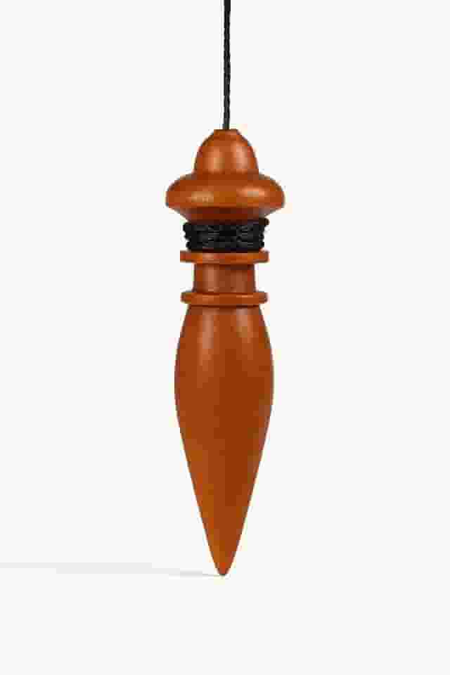 Pêndulo Para Radiestesia De Madeira Artesanal Com Chumbo E Lastro