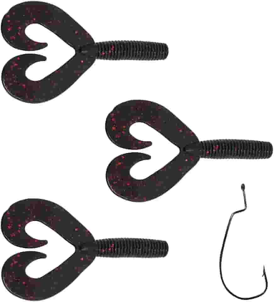 Kit 3pçs Isca Sof Criatura Para Traíra Matadeira Grub Duplo Cor:09