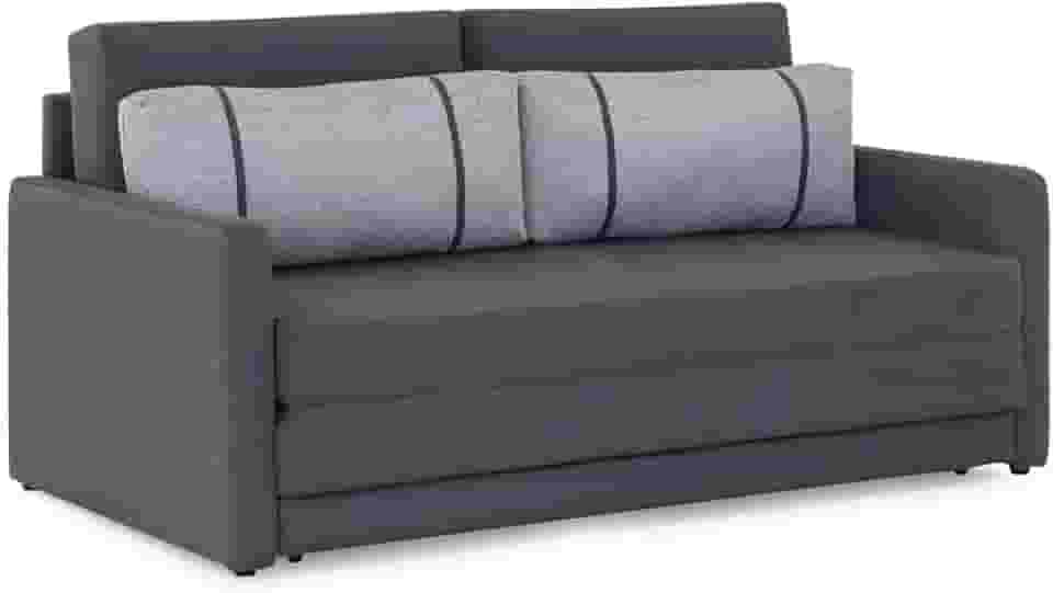 Sofá-cama 3 Lugares Queen Herval Aurora, Linho Grafite Fechado, 176 cm