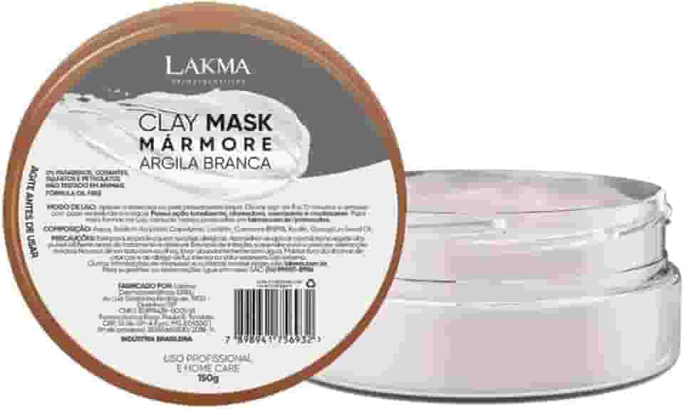 Mascara Argila Branca Clareadora-150g- Lakma