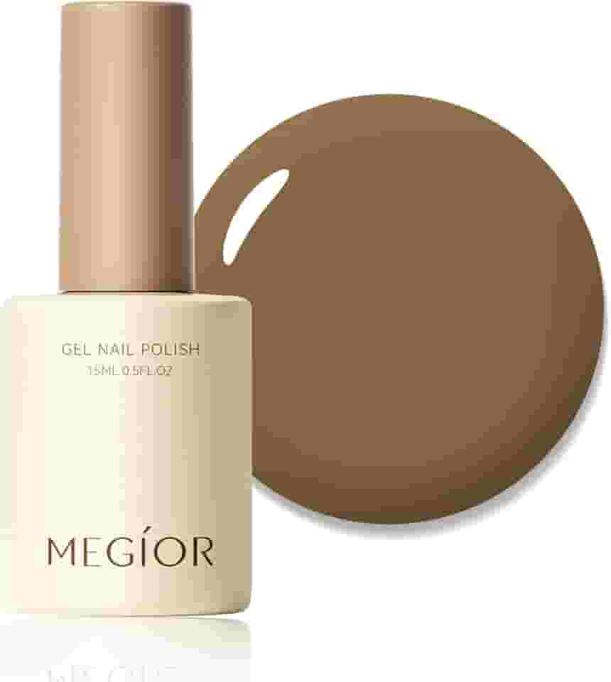 MEGIOR Esmalte de gel marrom café 15 ml de absorção de luz UV de longa duração, fácil de aplicar, kit de esmalte em gel para mulheres, meninas, manicure, faça você mesmo, salão de beleza, presente