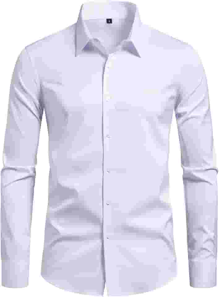 Camisa social masculina slim fit, sem rugas, formal, casamento, manga comprida, abotoada