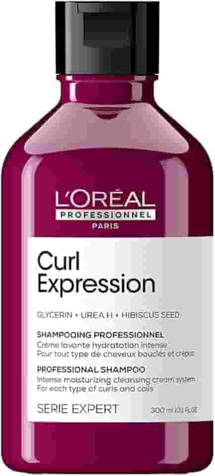 L'Oréal Professionnel Shampoo Hidratante Intense Moisturizing Curl Expression, Hidrata e Desembaraça, Para Cabelos Cacheados e Crespos, Sem Sulfato e Sem Parabenos, 300ml
