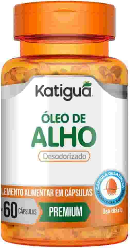 Katiguá, Óleo de Alho, Desodorizado, Sem sabor, 60 Cápsulas Soft Gel • 30 doses, Laranja