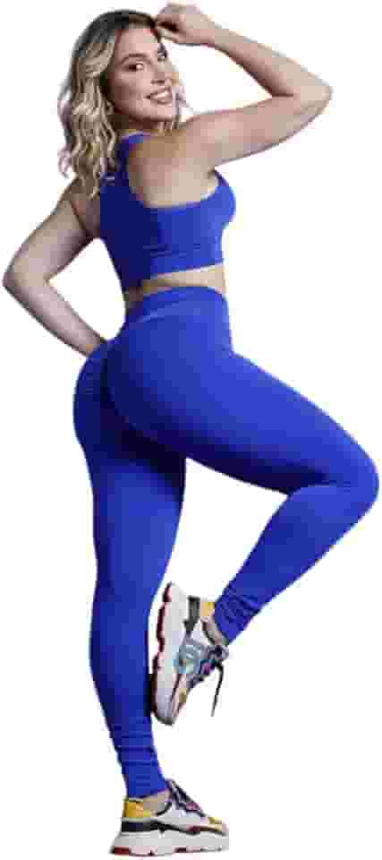 Conjunto Fitness Lux Royal Nadador Feminino com Legging Empina Bumbum – Alta Sustentação, Zero Transparência, Cós Alto e Tecnologia Anti Pilling