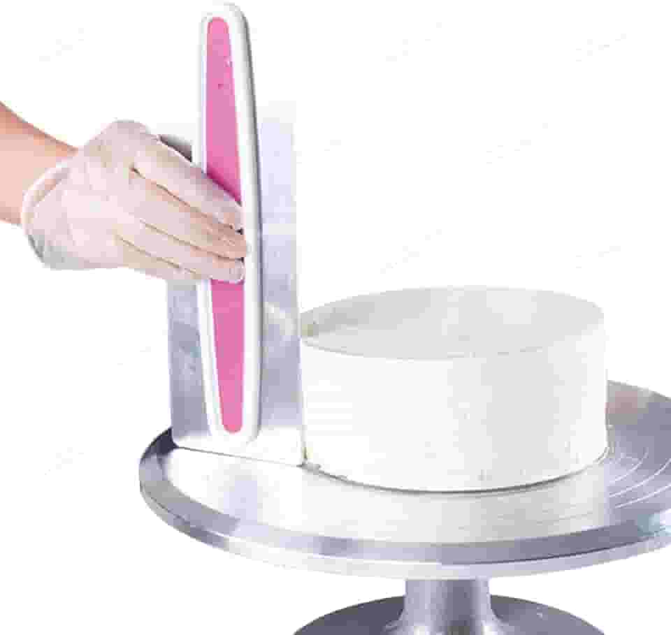 DANTAS ART P/ PRESENTES Espátula Alisadora de Aço Inoxidável e Plástico Reforçado para Confeitaria e Alisamento de Massas