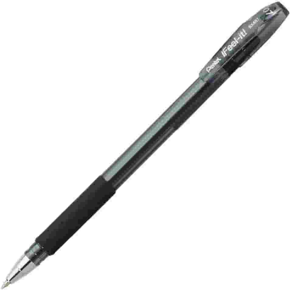 Pentel Caneta Esferográfica Feel It 0.7 mm Preta SM/BX487-A