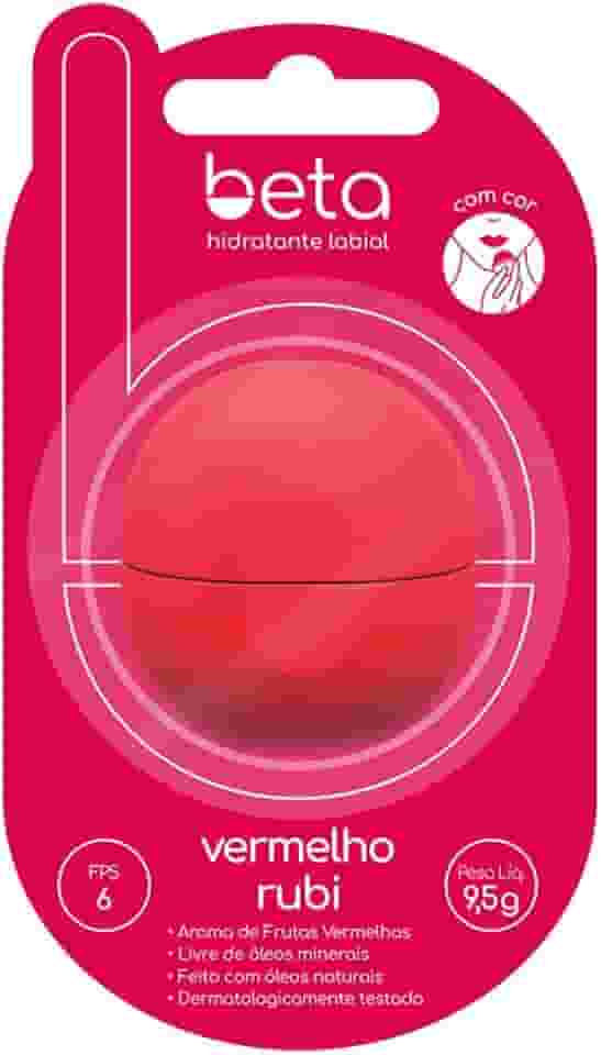Beta Hidratante Labial com Cor - Frutas Vermelhas Vermelho Rubi 9,5g