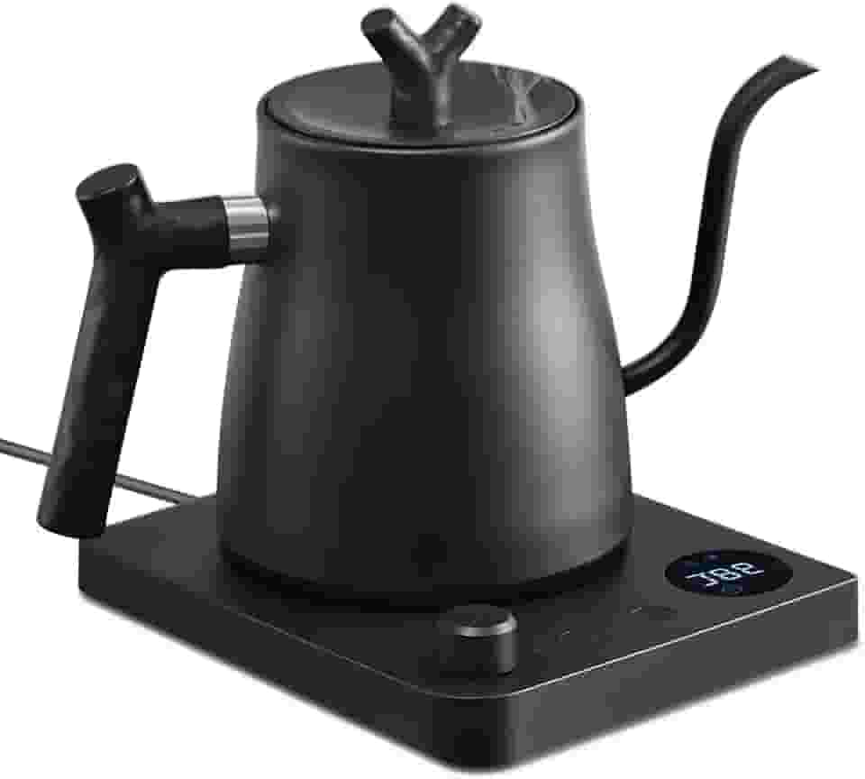 110V, 304 Chaleira Eletrica, 1L Chaleira Bico de Ganso, Chaleira Eletrica Bico de Ganso, Temperatura E Tempo Ajustáveis, Chaleira Bico de Ganso Eletrica, Bico de Ganso, Mantém Quente