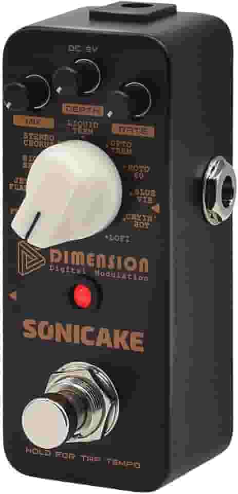 SONICAKE Pedal de efeitos de guitarra de modulação digital 5ª dimensão 11 modos de fase, flanger, chorus, tremolo, vibrato, autowah