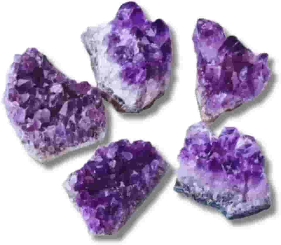 Kit com 4 Mini Drusa de Ametista Pedras Naturais - Atacado
