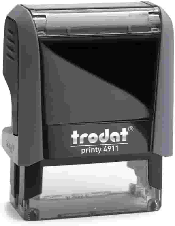 Carimbo Trodat Printy 4911 38x14mm Preto e Cinza