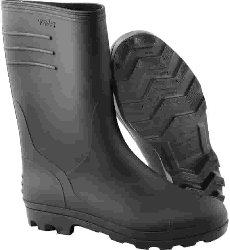 Vonder, Bota De Pvc Preta, Cano Médio, Com Forro, 37.