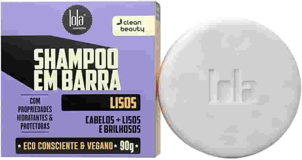 Shampoo em Barra para Cabelos Lisos 90g, Lola Cosmetics