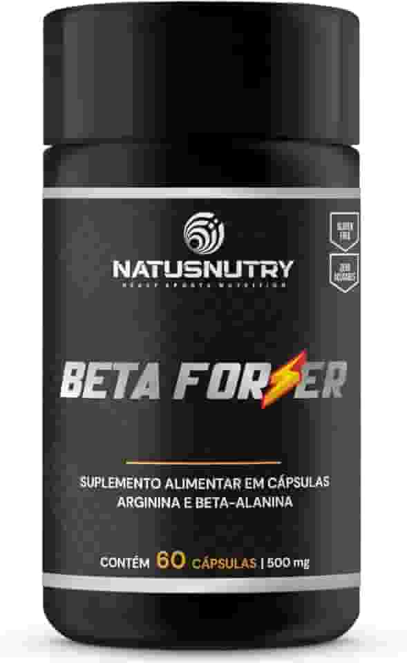 BetaForser | Beta Alanina + Arginina | Suplemento Pré-Treino | Treinos Intensos, Performance Física | 60 Cápsulas