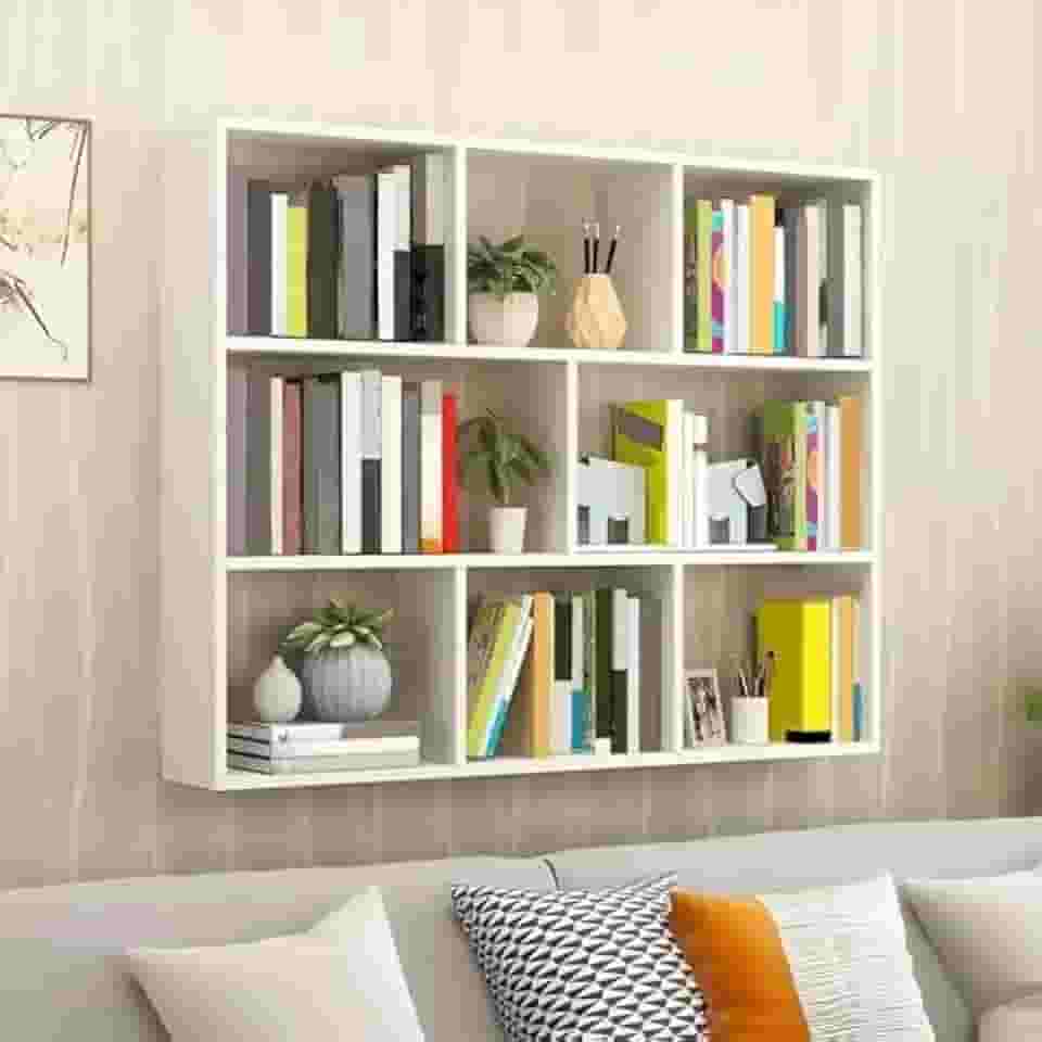 NICHO CUBO ORGANIZADOR 90X90CM BRANCO PRATELEIRA MULTIFUNCIONAL ESTANTE MODERNA PARA LIVROS E DECORAÇÃO