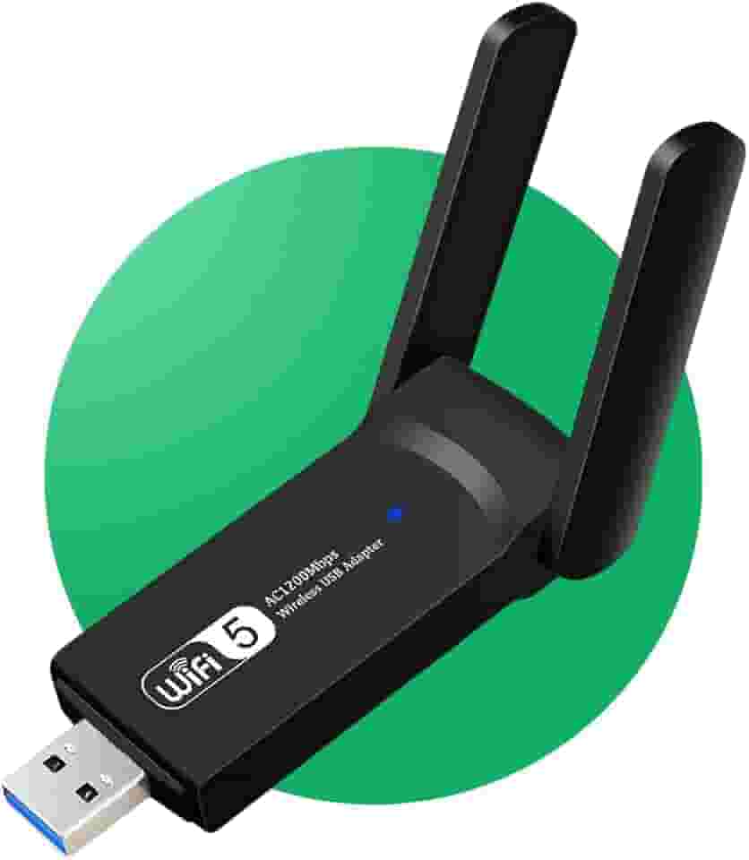 Adaptador Placa Wifi Usb De Rede Dual Band 2.4 e 5ghz 1300mbps | Gigabit 2 Antena Pc Wireless