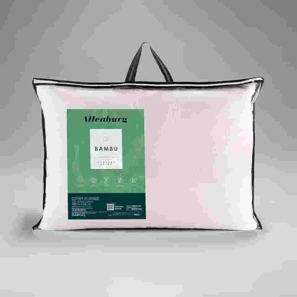Travesseiro Confort Latex Bambu Altenburg - 48cm x 68cm - Branco