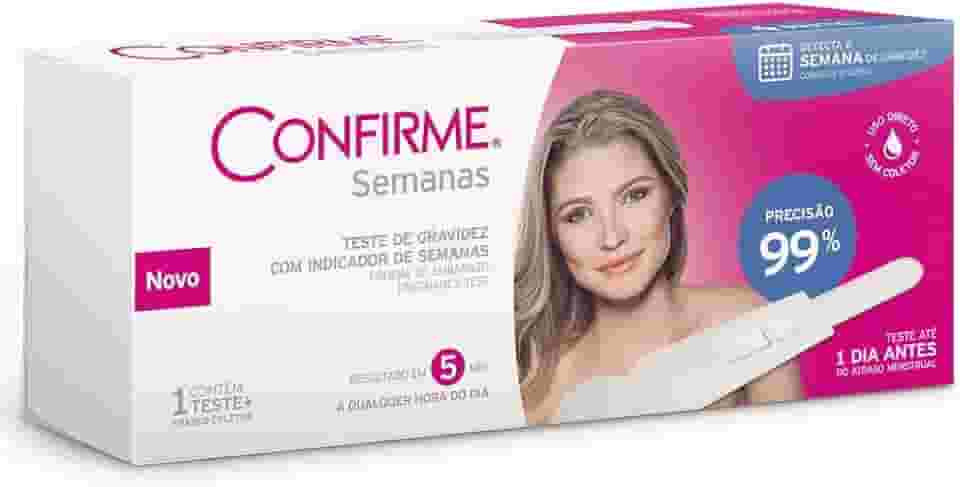 Confirme Teste De Gravidez Con Indicador De Semanas 1 Unidade