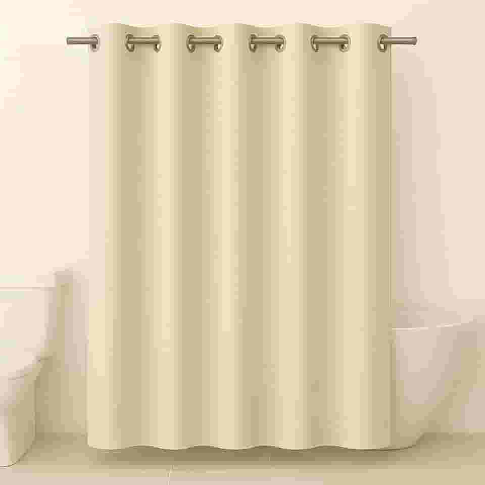 Cortina Para Box de Banheiro em PVC Impermeável e Antimofo - 1,38 x 2m BEGE