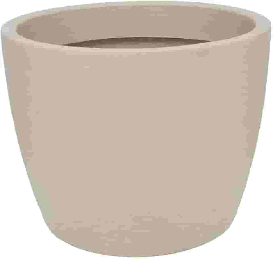 Vasart Malta Vaso de Flores Redondo, Granito Areia, 52x42cm