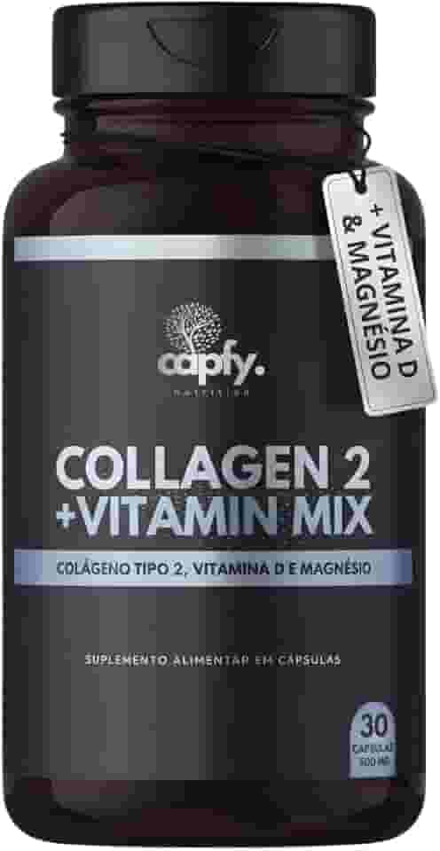 Colágeno Tipo 2 + Vitamina D3 + Vitamina K2 + Magnésio Vitaminas para Joelho e Articulações Collagen Plus Premium Capfy.Nutrition