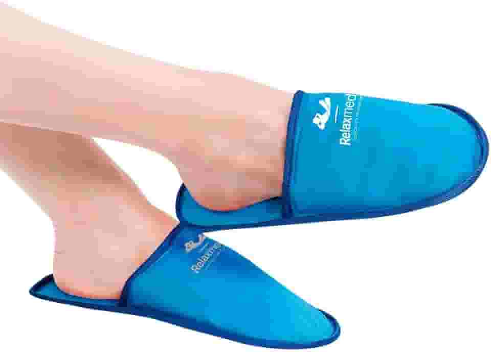 Bolsa Térmica Compressa Gel Para os Pés Pantufas Relaxamento e alivio das Dores - Relaxmedic