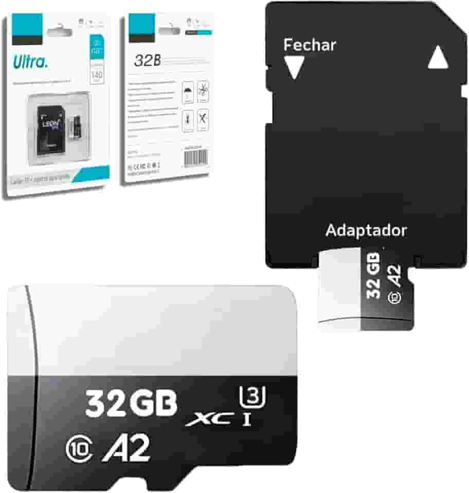 Cartão De Memória GB Original Com Adaptador Micro Full Hd - Velocidade 140MB/s ® (32, GB)