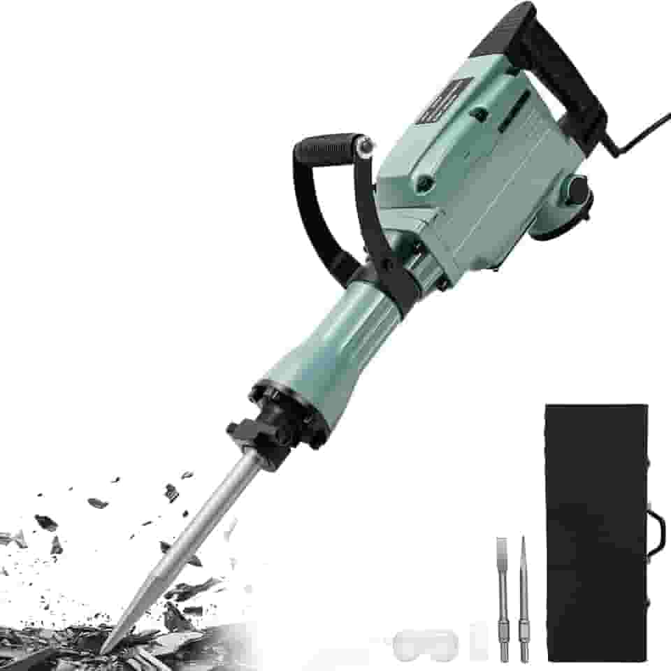 Martelo Demolidor, Rompedor, 220V, Martelo Demolidor 1400 r/min com Sub-Manípulo Giratório de 360, Para Martelos Demolidores de Paredes e Pavimentos