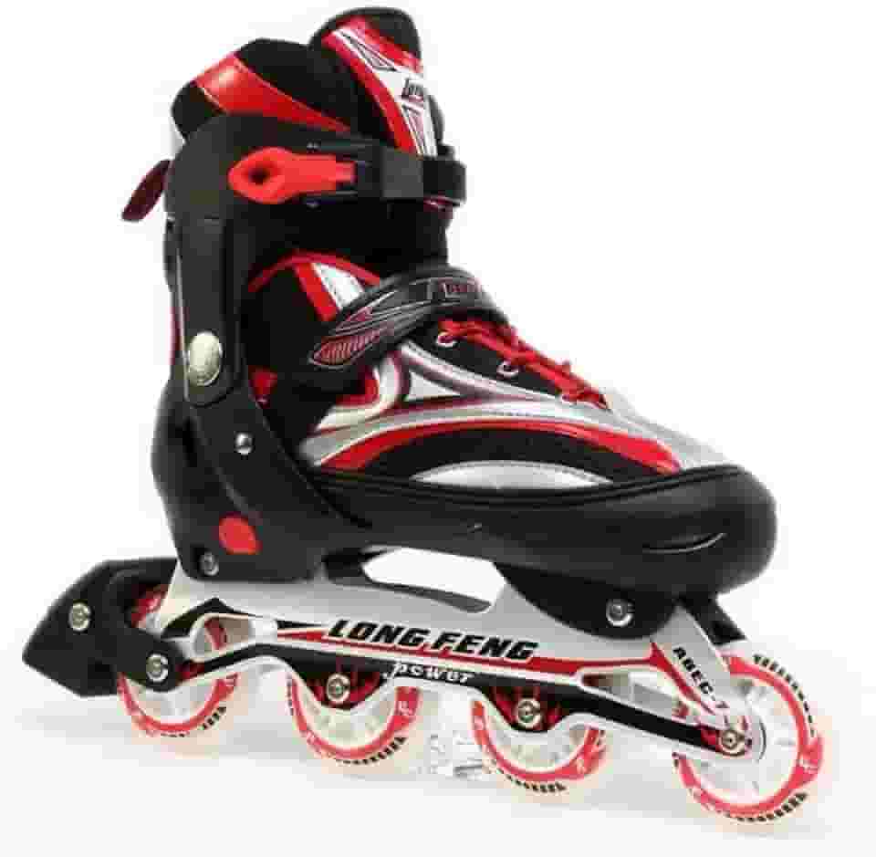 Patins In-line (em Linha) Semi Profissional Long Feng Ajustável Roller Abec 7