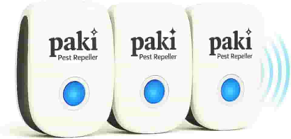 Kit 3 Repelentes Ultrassônicos de Tomada Paki Anti Mosquitos Baratas Formigas Bivolt Sem Cheiro Seguro para Pets Plug BR Elétrico