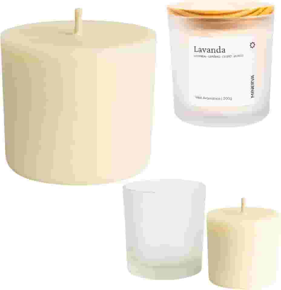 MINERVA - Refil de Vela Aromática Aromatizada Perfumada - 200g (Lavanda)