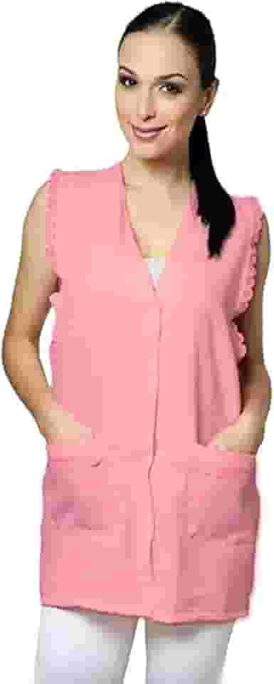 Jaleco Bata Avental Em Oxford Com Bordado Lateral Estilo Princesinha