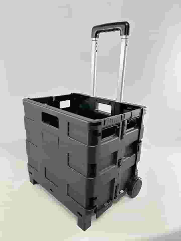 Carrinho de Compras Dobrável VGHome Plástico tipo caixa