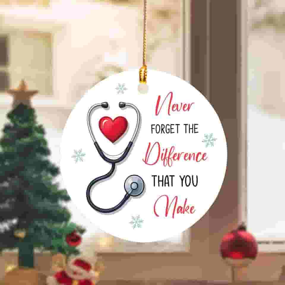 Ornamento de enfermeira - presente de amamentação para mulheres - presentes para enfermeiras, presentes para enfermeiras - presente de natal em acrílico - graduação de enfermagem (estilo 1)