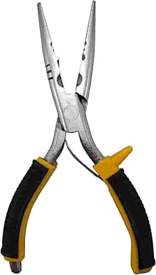 Alicate Multifunção Xingu Bico Longo Reto de Pesca 17,50 cm cabo emborrachado