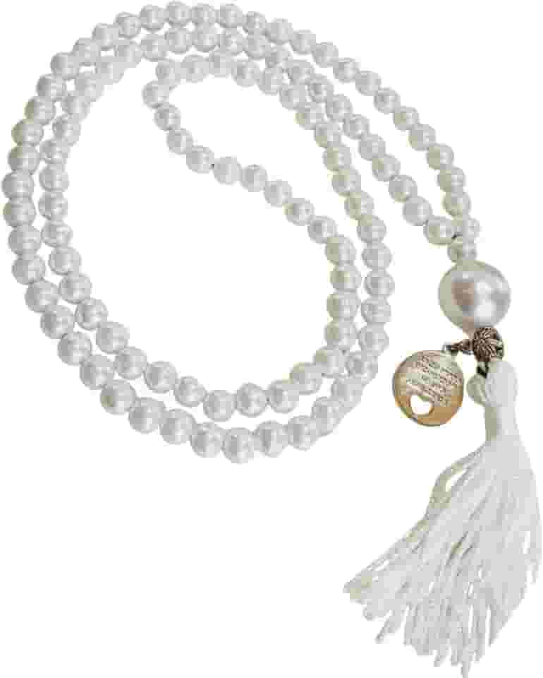 Japamala 108 Contas Pérola ABS Branca Ho'Oponopono