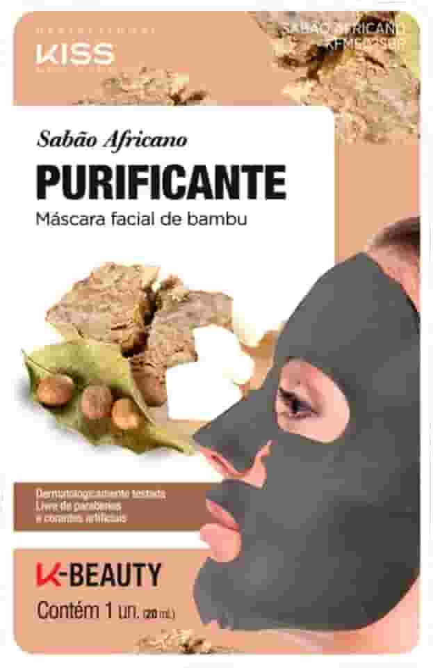 Kiss NY Professional Máscara Facial de Bambu - Sabão Africano, Kiss New York Professional