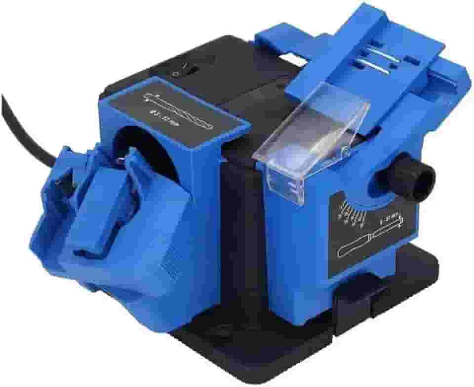 FINYQBET Afiador Elétrico Multifuncional, 65W, 6000 rpm para Facas, Brocas e Tesouras - Ajustável 15°-50°com Magnética - Ideal para Cozinha, Oficina e Casa (220V)