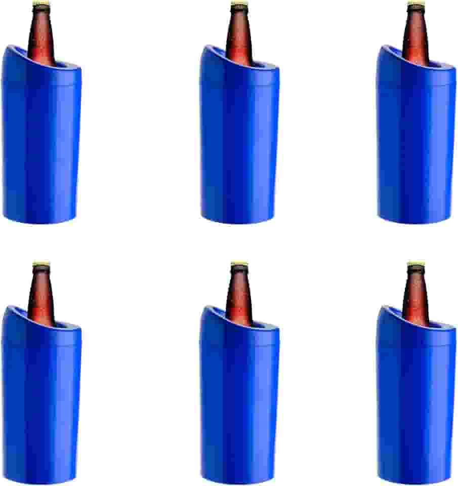 Porta Garrafa Térmico Kit 6pçs Camisinha Para Cerveja 600ml (AZUL BIC)