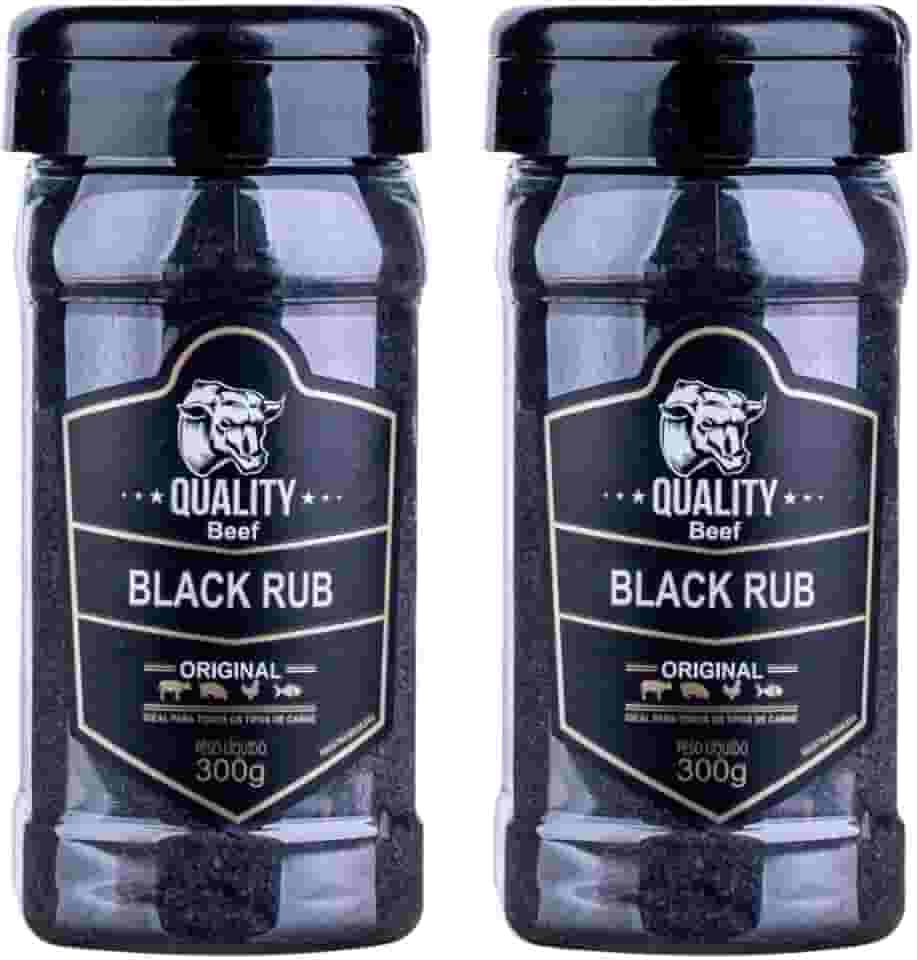 Kit 2 Unidades de Black Rub Original 300g Quality Beef | Temperos Premium para Churrasco e Carnes.