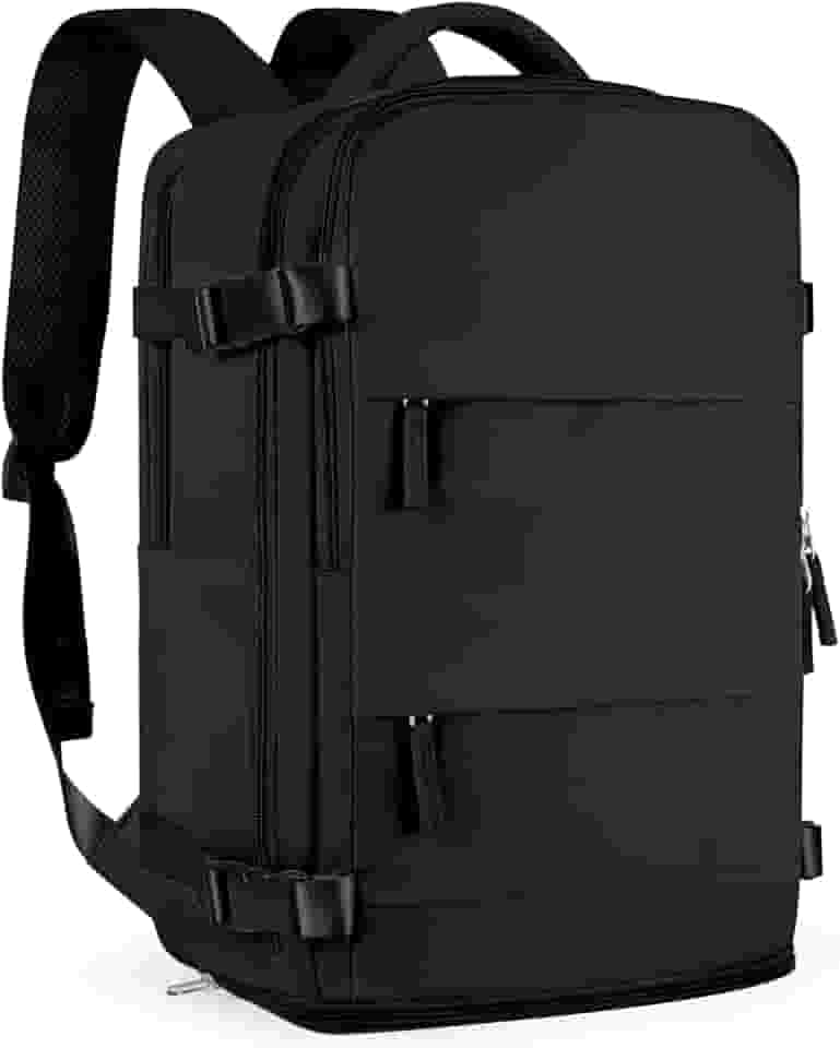 Mochila casual de viagem, Preto, grande