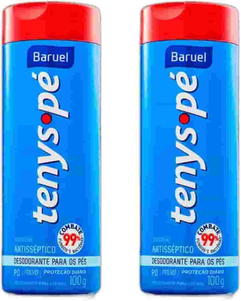 Kit com 2 Tenys Pé Baruel Orginal Pó 100g - Talco desodorante para os pés