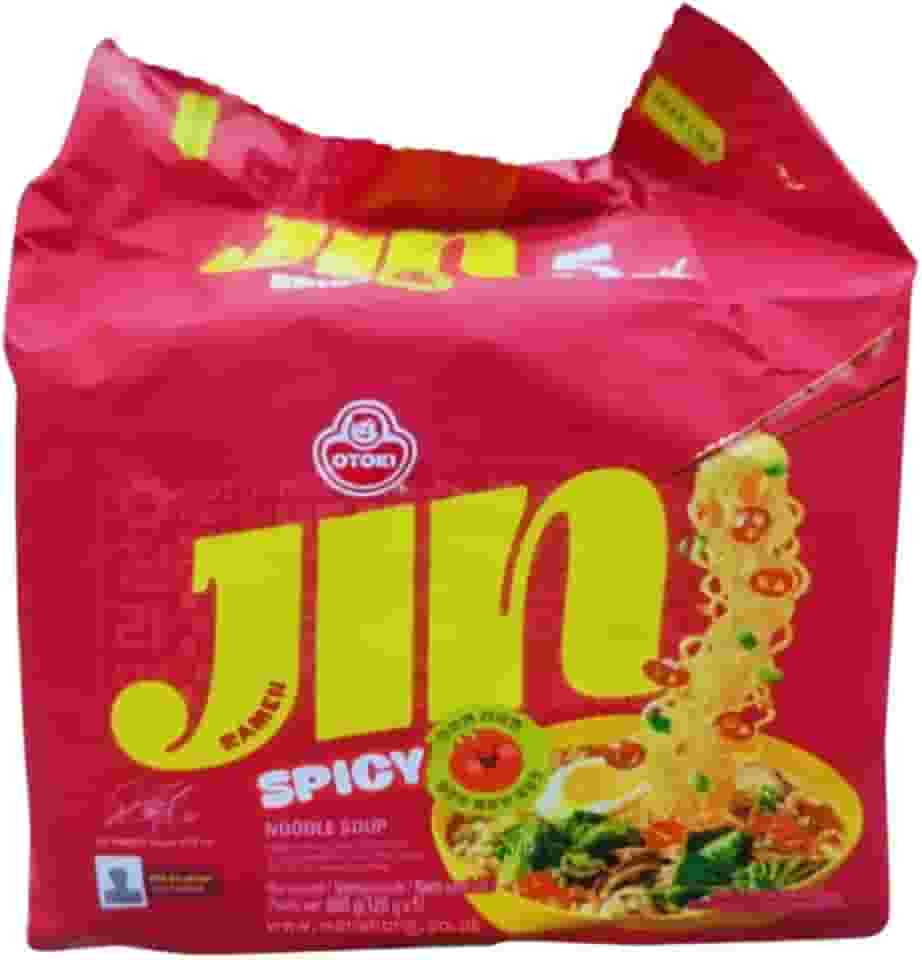 MACARRÃO COREANO INSTANTÂNEO | LAMEN JIN SPICY | PACK 5X + STICKER ADESIVO | 5 PACOTES + 1 STICKER