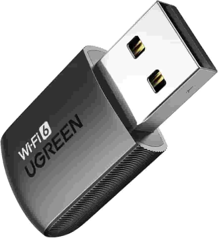 UGREEN Adaptador WiFi para PC de mesa, AX900 USB WiFi 6 adaptador com banda dupla de 5GHz/2,4 GHz, driver integrado para Windows 10/11